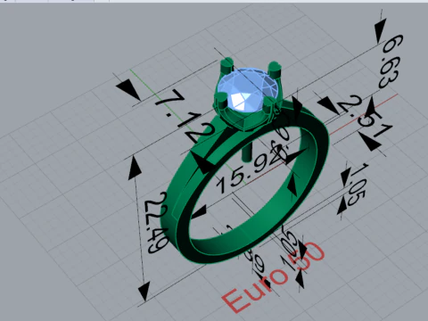 Lotus Ta&ccedil; Pırlanta Y&uuml;z&uuml;k 3D Yazdırılabilir Takı CAD sr0140 3D baskı modeli 3D Baskı Modeli