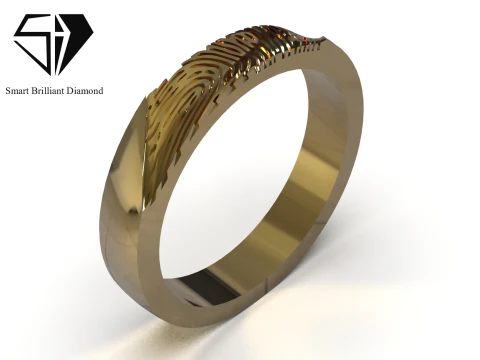 Cincin Pria Siap untuk Pengecoran Perhiasan Cetak 3D Mr0339 Model Cetak 3D