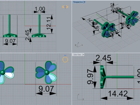 Minimalist STL file ready 3D printing casting ge0055 3D Print Model