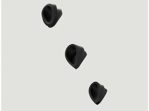 Modern Triple Ribbon Jewelry Bail 3 dimensioni 3D Print Ready gl0047 Modello di stampa 3D