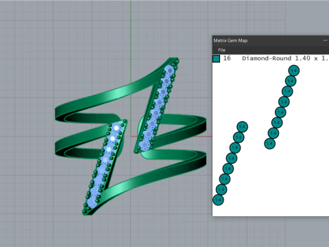 Modern Geometric Double Band Ring 3D Print Ready jr00377 3D Print Model
