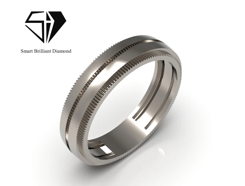 Мужское промышленное обручальное кольцо с накаткой, файл CAD mr0369 3D Принт Модель .c4d .max .obj .3ds .fbx .stl .blend 