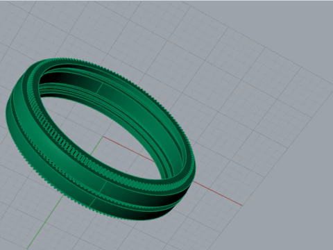 Мужское промышленное обручальное кольцо с накаткой, файл CAD mr0369 3D Принт Модель