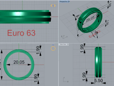Мужское промышленное обручальное кольцо с накаткой, файл CAD mr0369 3D Принт Модель