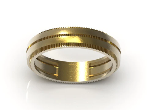 Мужское промышленное обручальное кольцо с накаткой, файл CAD mr0369 3D Принт Модель