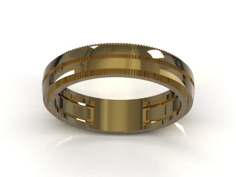 Мужское промышленное обручальное кольцо с накаткой, файл CAD mr0369 3D Принт Модель