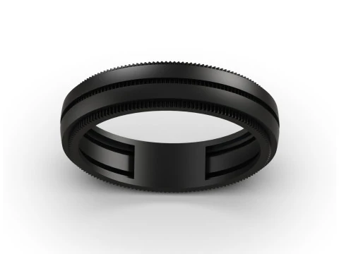 Мужское промышленное обручальное кольцо с накаткой, файл CAD mr0369 3D Принт Модель