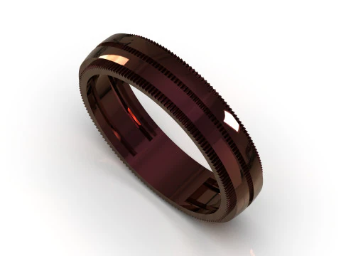 Мужское промышленное обручальное кольцо с накаткой, файл CAD mr0369 3D Принт Модель