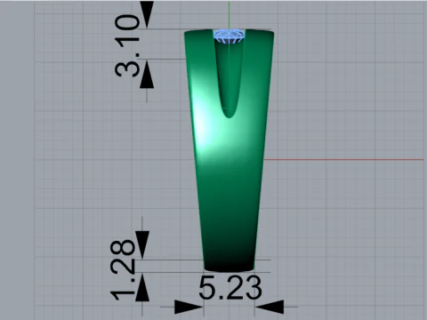 Modern Mens Sapphire Ring 3D Print mr0370 3D print model 3D Print Model