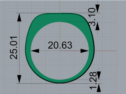 Modern Mens Sapphire Ring 3D Print mr0370 3D print model 3D Print Model