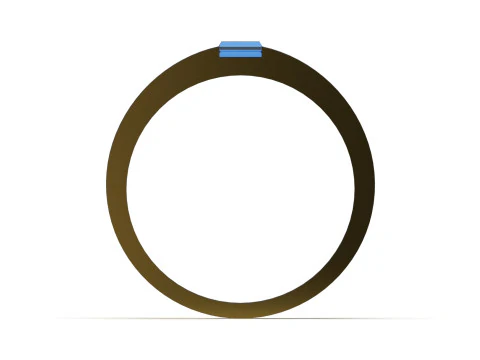 Минималистское 3D-кольцо изумрудной огранки mr0373 3D Принт Модель