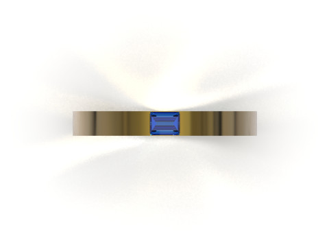 Minimalistische Emerald Cut 3D-ring mr0373 3D printmodel