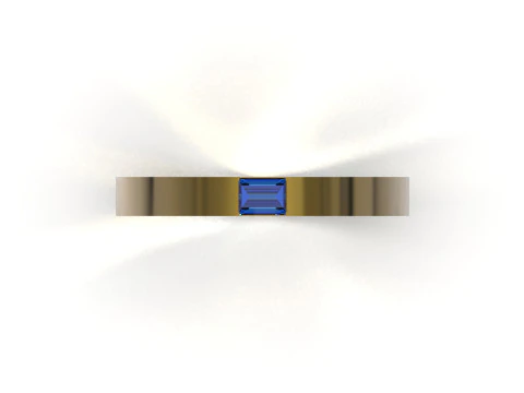 Минималистское 3D-кольцо изумрудной огранки mr0373 3D Принт Модель