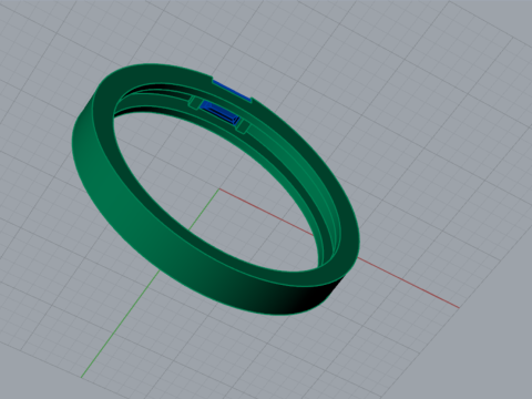 Minimalistische Emerald Cut 3D-ring mr0373 3D printmodel
