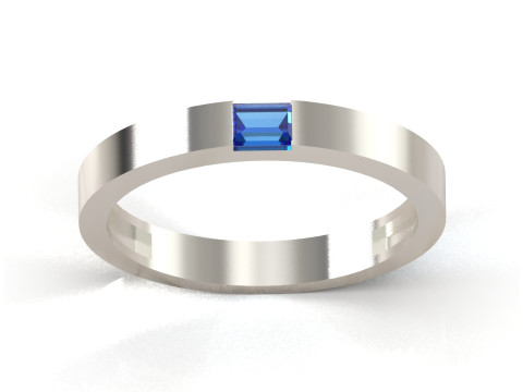 Minimalistische Emerald Cut 3D-ring mr0373 3D printmodel