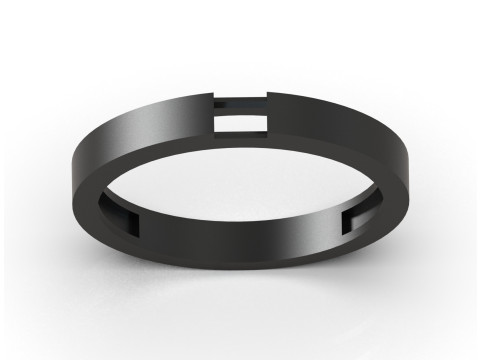 Minimalistische Emerald Cut 3D-ring mr0373 3D printmodel