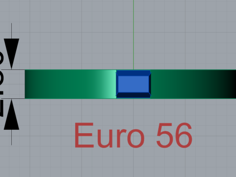 Minimalistische Emerald Cut 3D-ring mr0373 3D printmodel