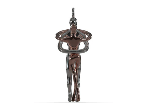 Modern Design Figurative Lovers Couple Pendant CAD File gp0500 3D Print Model