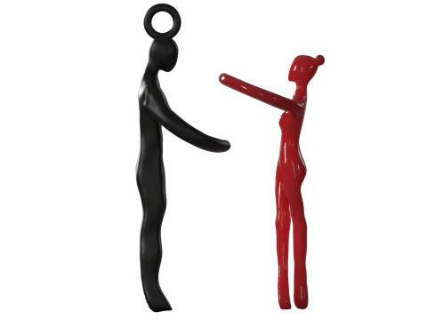 Modern Design Figurative Lovers Couple Pendant CAD File gp0500 3D Print Model