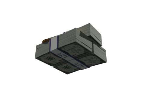 Наличные и монеты 3D Модель