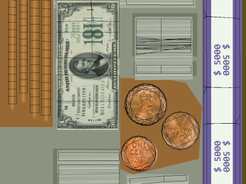 Наличные и монеты 3D Модель