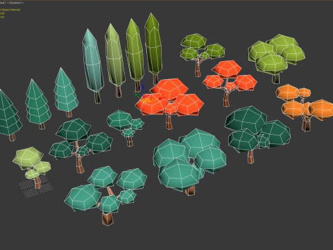 LowPolyTrees 3D Model