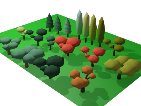 LowPolyTrees 3D Model