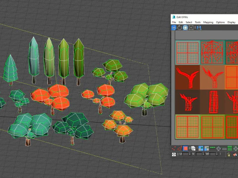 LowPolyTrees 3D Model