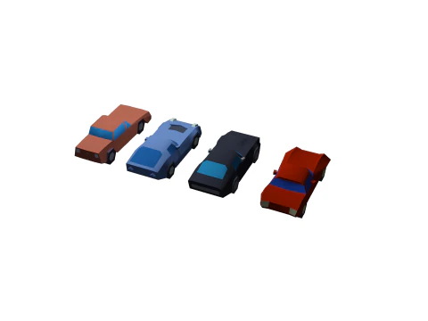 LowPolyCars 3D Model