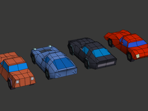 LowPolyCars 3D Modell
