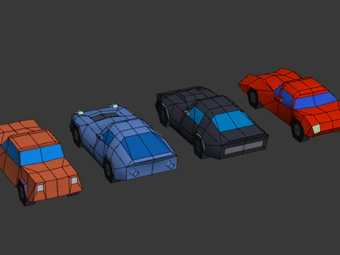 LowPolyCars 3D Model