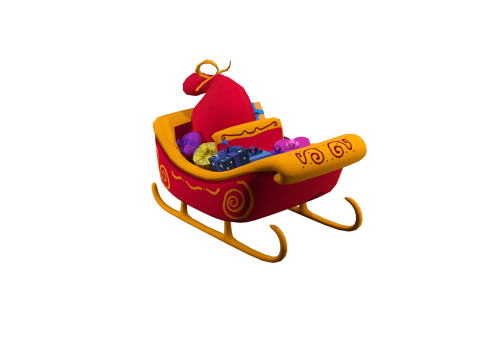 Traîneau du Père Noël Modèle 3D