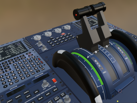 Airbus A320 Cockpit Control Units 3D Model