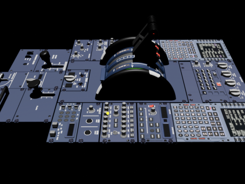 Airbus A320 Cockpit Control Units 3D Model