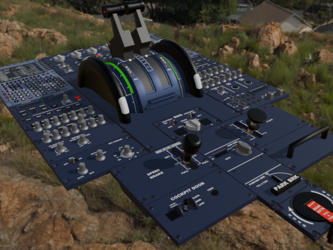 Airbus A320 Cockpit Control Units 3D Model