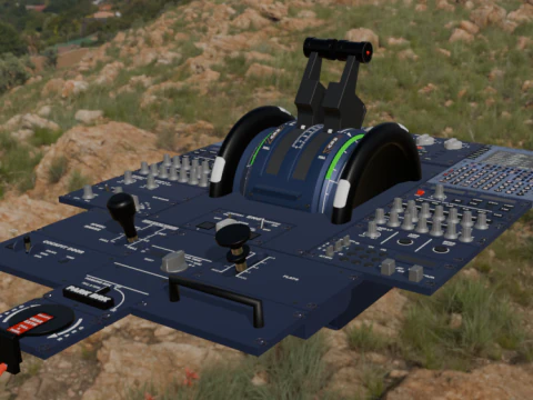 Airbus A320 Cockpit Control Units 3D Model