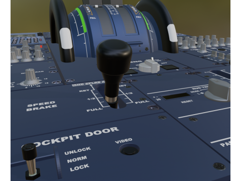 Airbus A320 Cockpit Control Units 3D Model