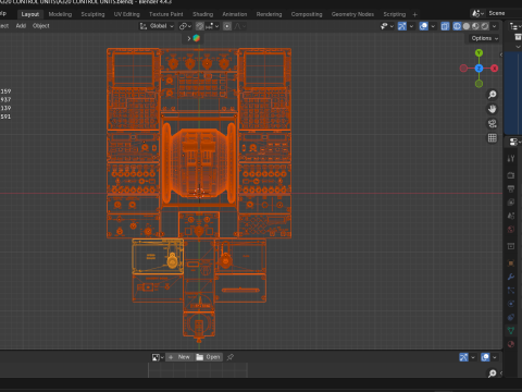Airbus A320 Cockpit Control Units 3D Model