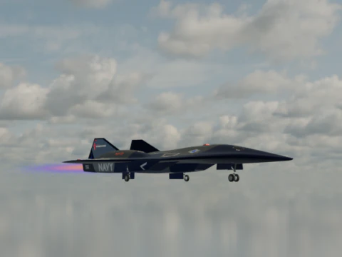 SR-72 Hypersonic Reconnaissance Aircraft 3D Model