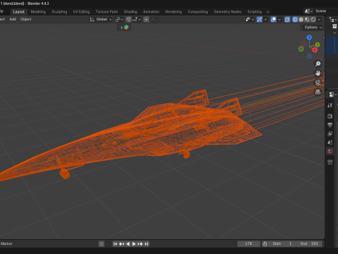 Гіперзвуковий літак-розвідник SR-72 3D Модель