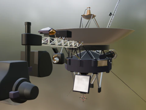 Voyager 1 - 2 Spacecraft 3D Model