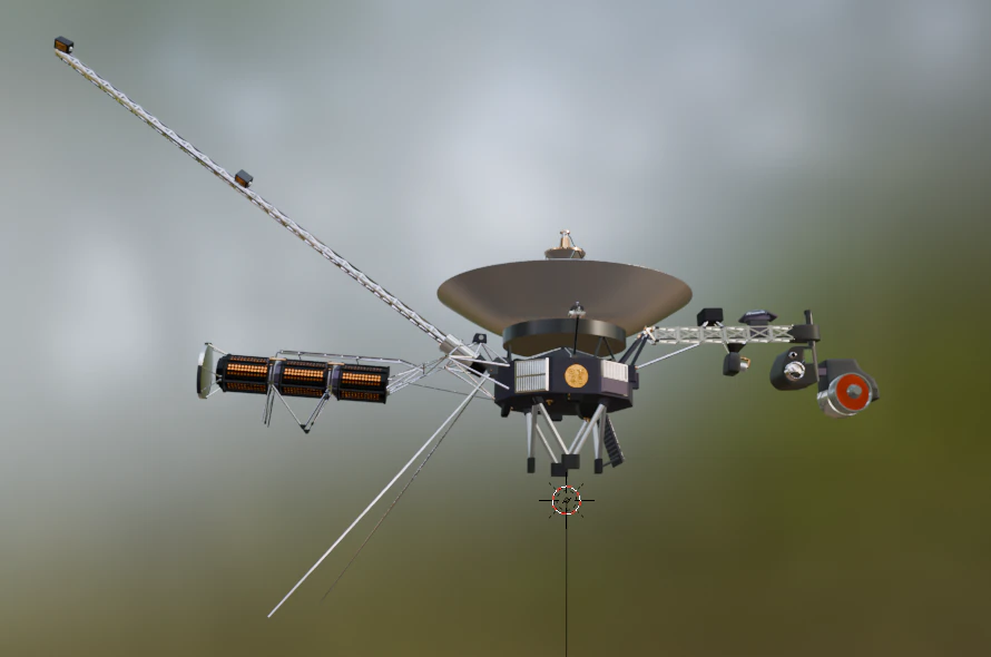 Voyager 1 - 2 Spacecraft 3D Model .c4d .max .obj .3ds .fbx .stl .blend 
