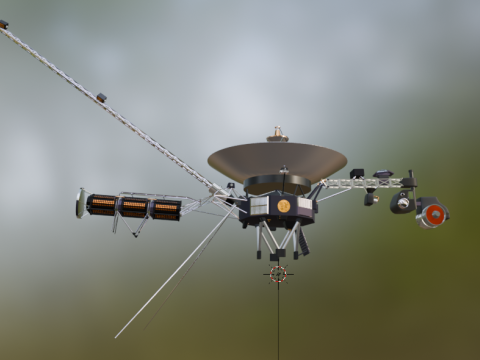 Космический корабль "Вояджер-1-2" 3D Модель