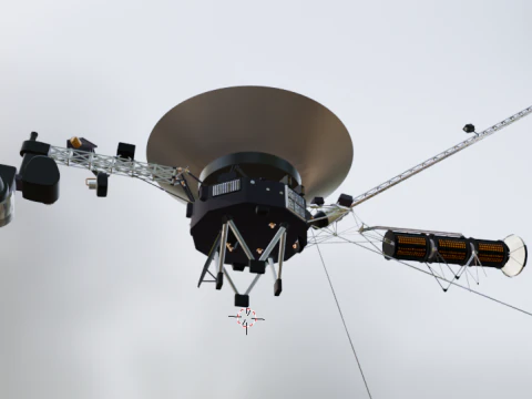 Voyager 1 - 2 Spacecraft 3D Model