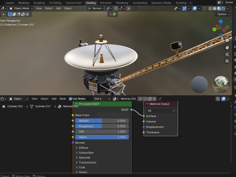 Vaisseau spatial Voyager 1 - 2 Modèle 3D