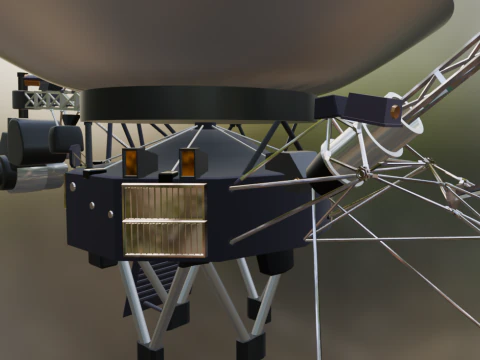 Voyager 1 - 2 Spacecraft 3D Model