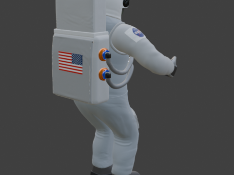 Realistic Spacesuit 3D Model
