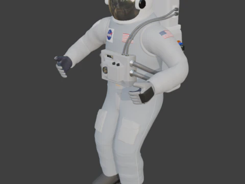 Ger&ccedil;ek&ccedil;i Uzay Giysisi 3D Model