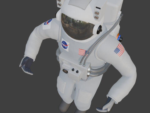 Realistic Spacesuit 3D Model