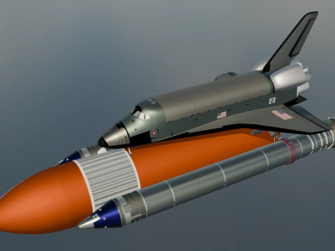 Realistic Space Shuttle 3D Model